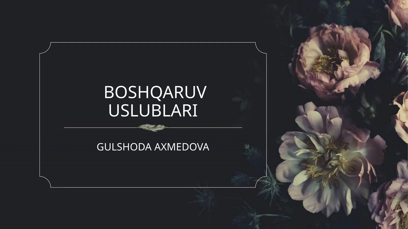 BOSHQARUVUSLUBLARI