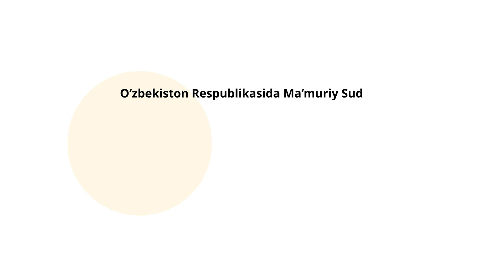 O‘zbekiston Respublikasida Ma‘muriy Sud