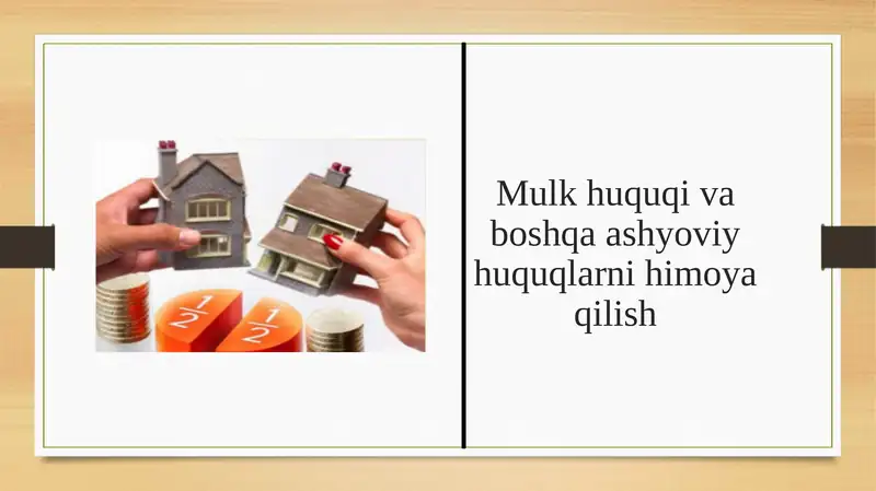 Mulk huquqi va boshqa ashyoviy huquqlarni himoya qilish