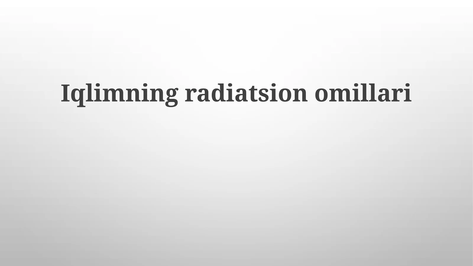 Iqlimningradiatsionomillari