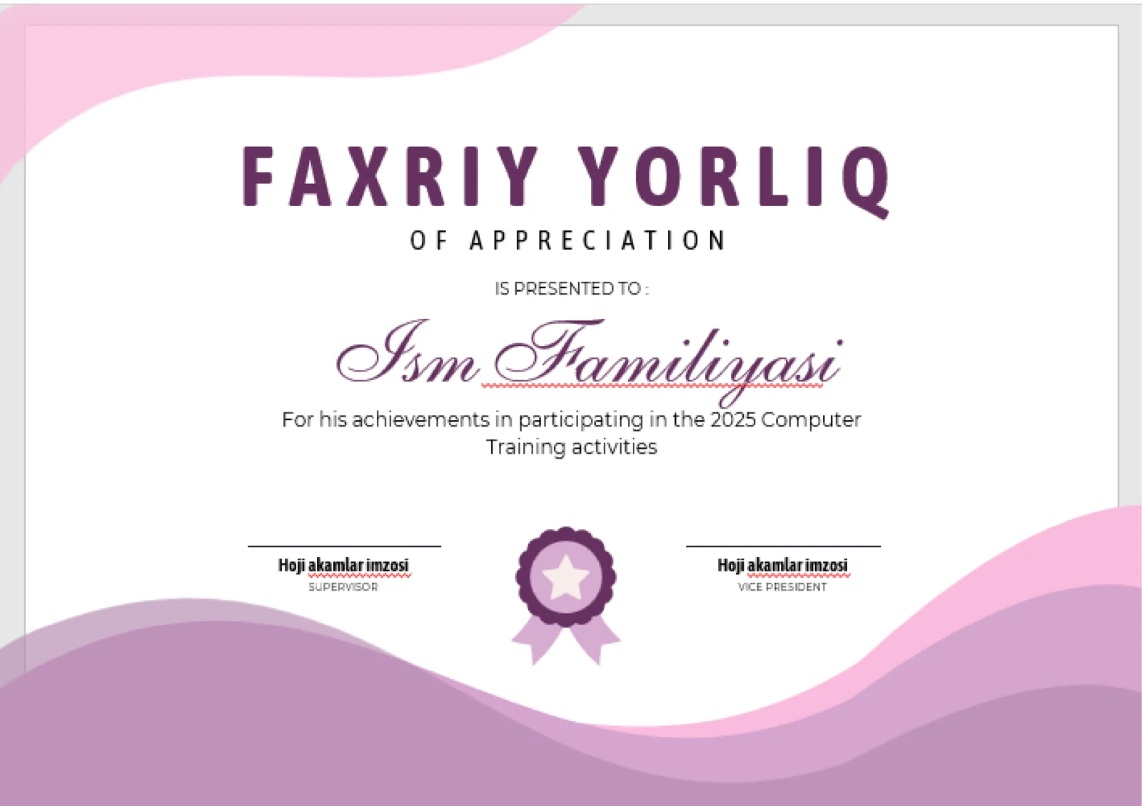 FAXRIY YORLIQ