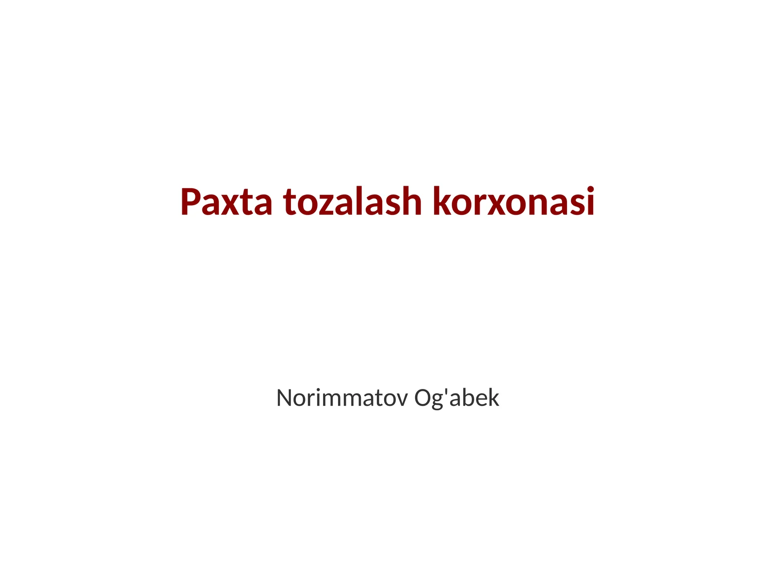 Paxta tozalash korxonasi