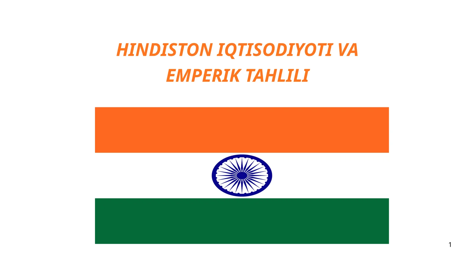 Hindiston iqtisodiyoti va emperik tahlili