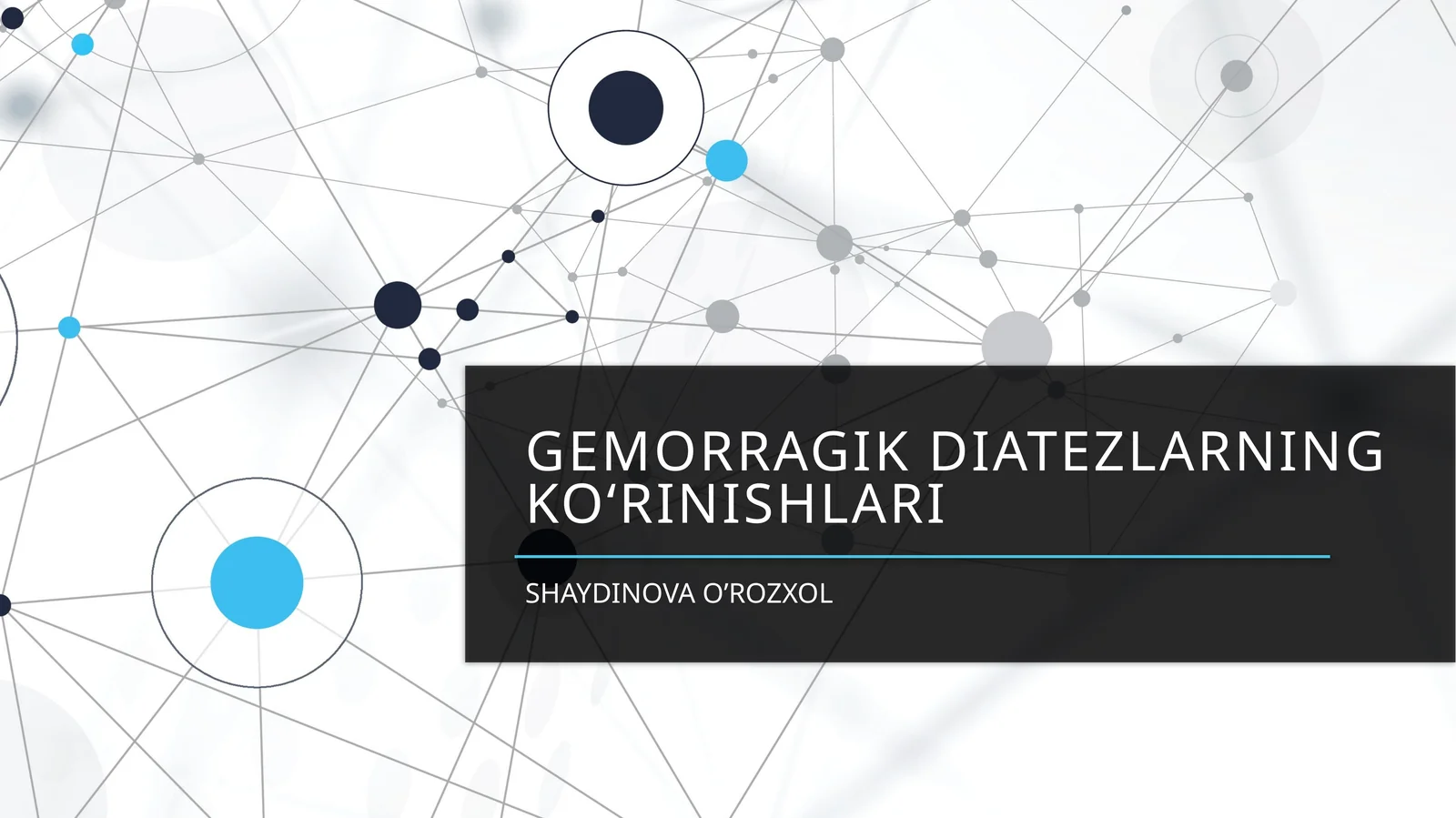Gemorragik diatezlarning ko‘rinishlari