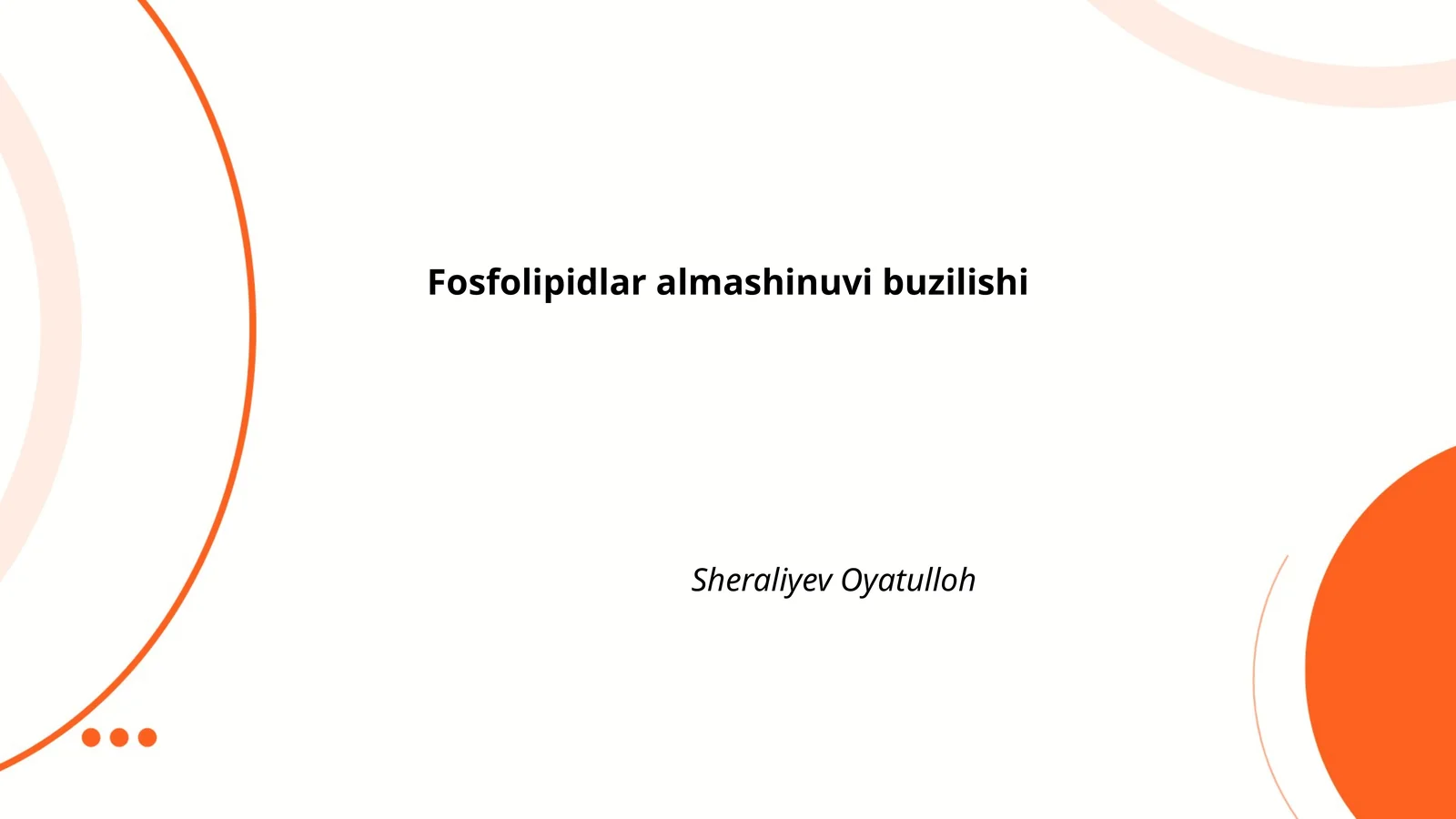 Fosfolipidlar almashinuvi buzilishi