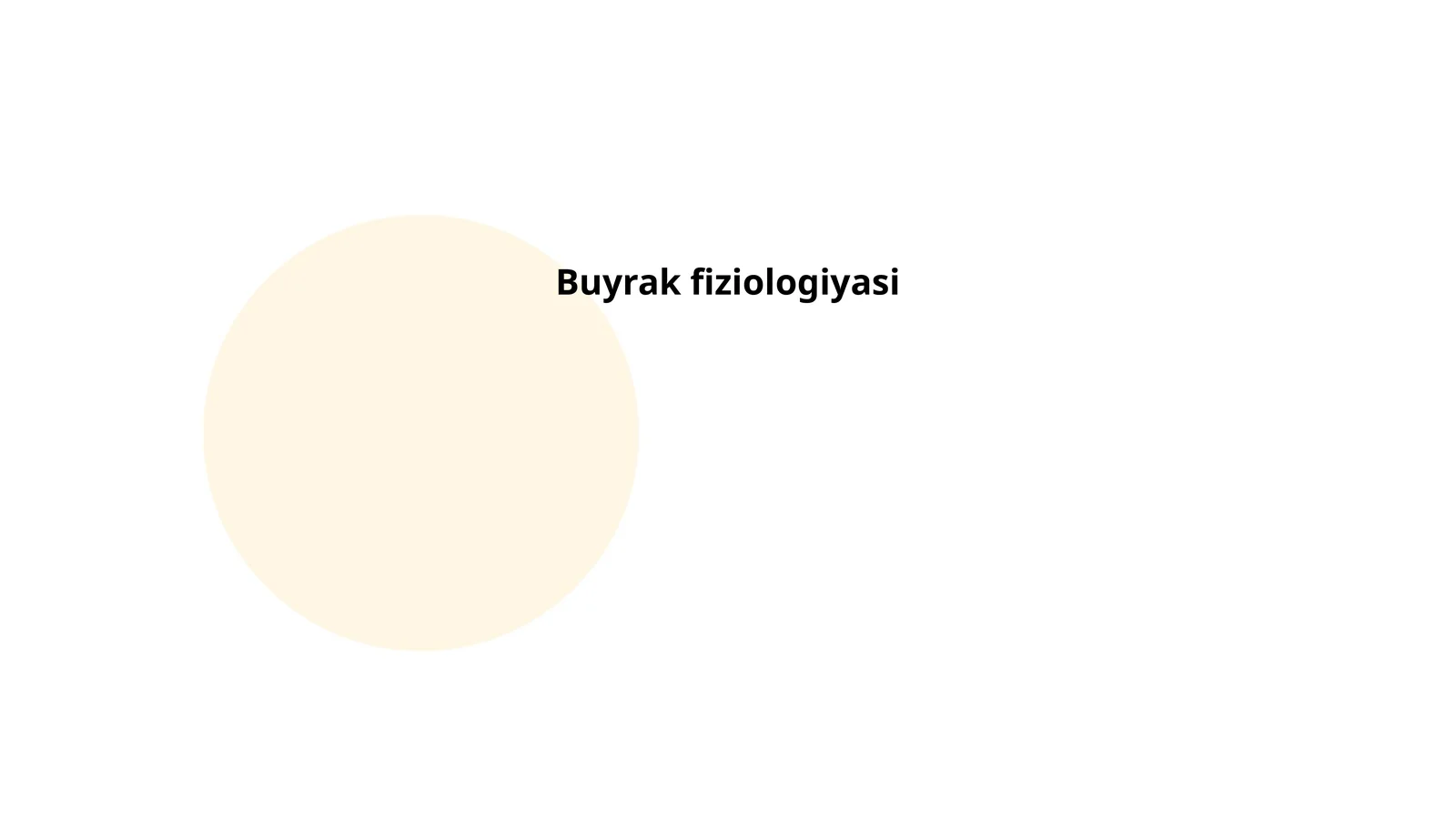 Buyrak fiziologiyasi