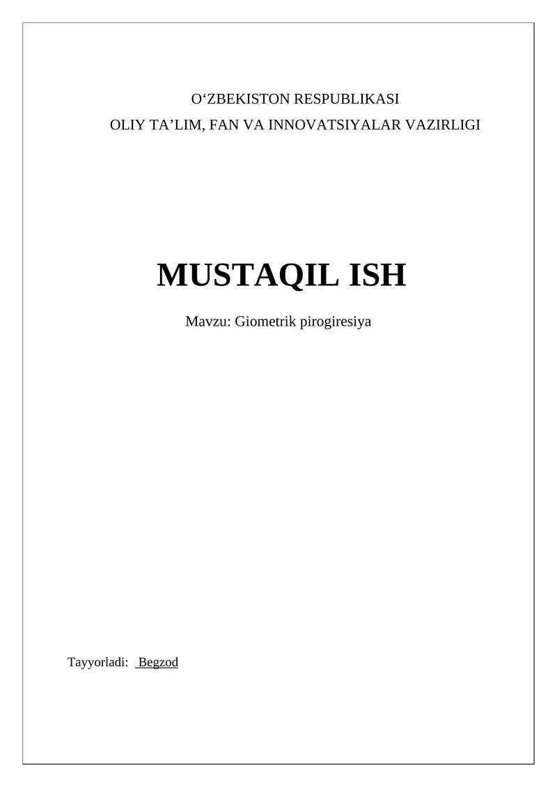 Giometrik pirogiresiya