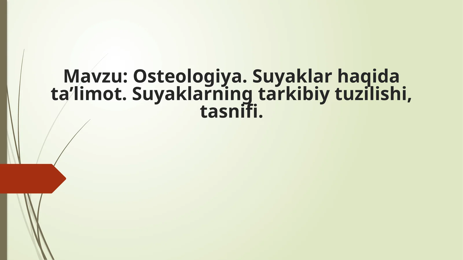 Osteologiya. Suyaklar haqida ta’limot. Suyaklarning tarkibiy tuzilishi, tasnifi