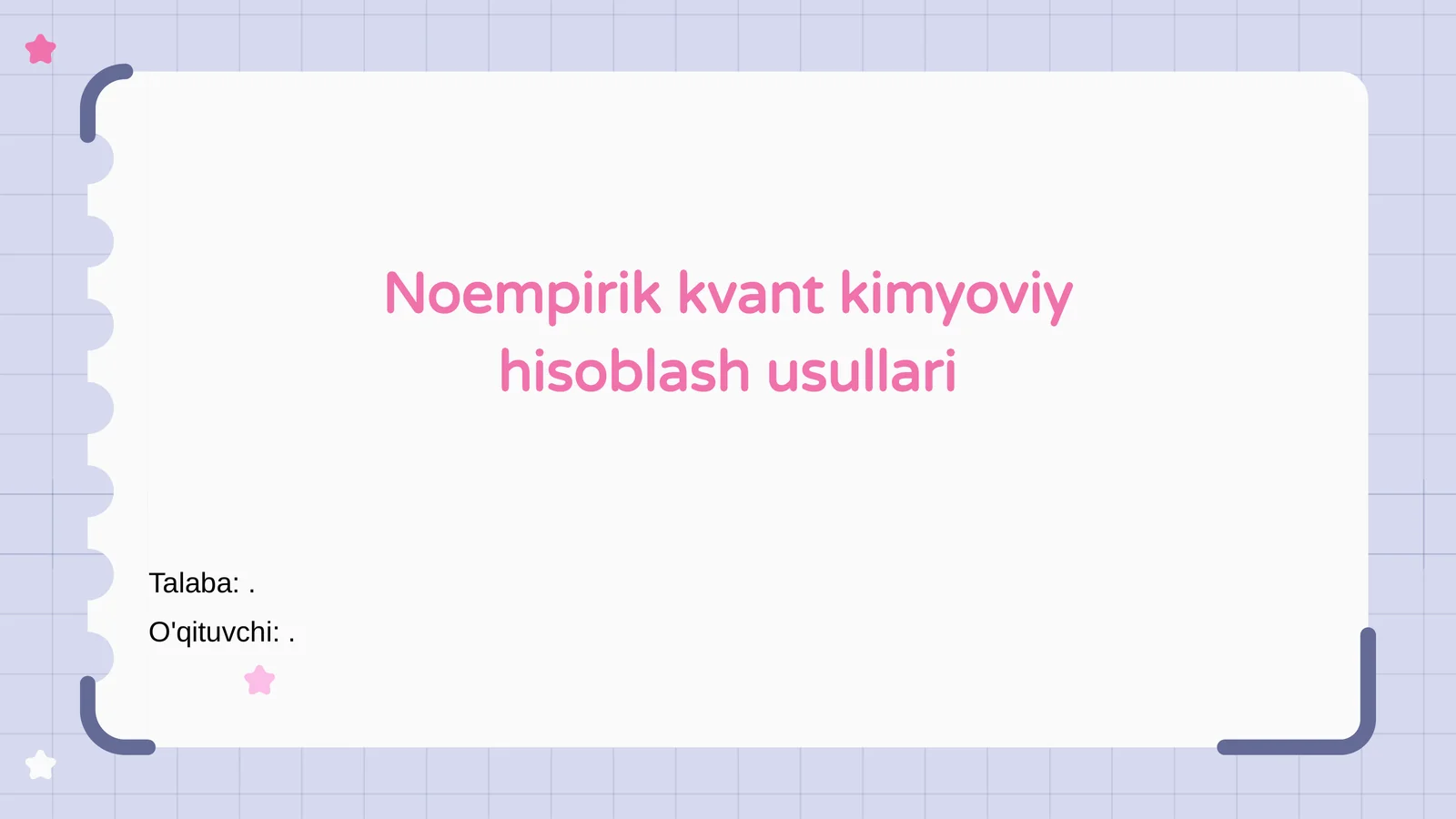 Noempirik kvant kimyoviy hisoblash usullari