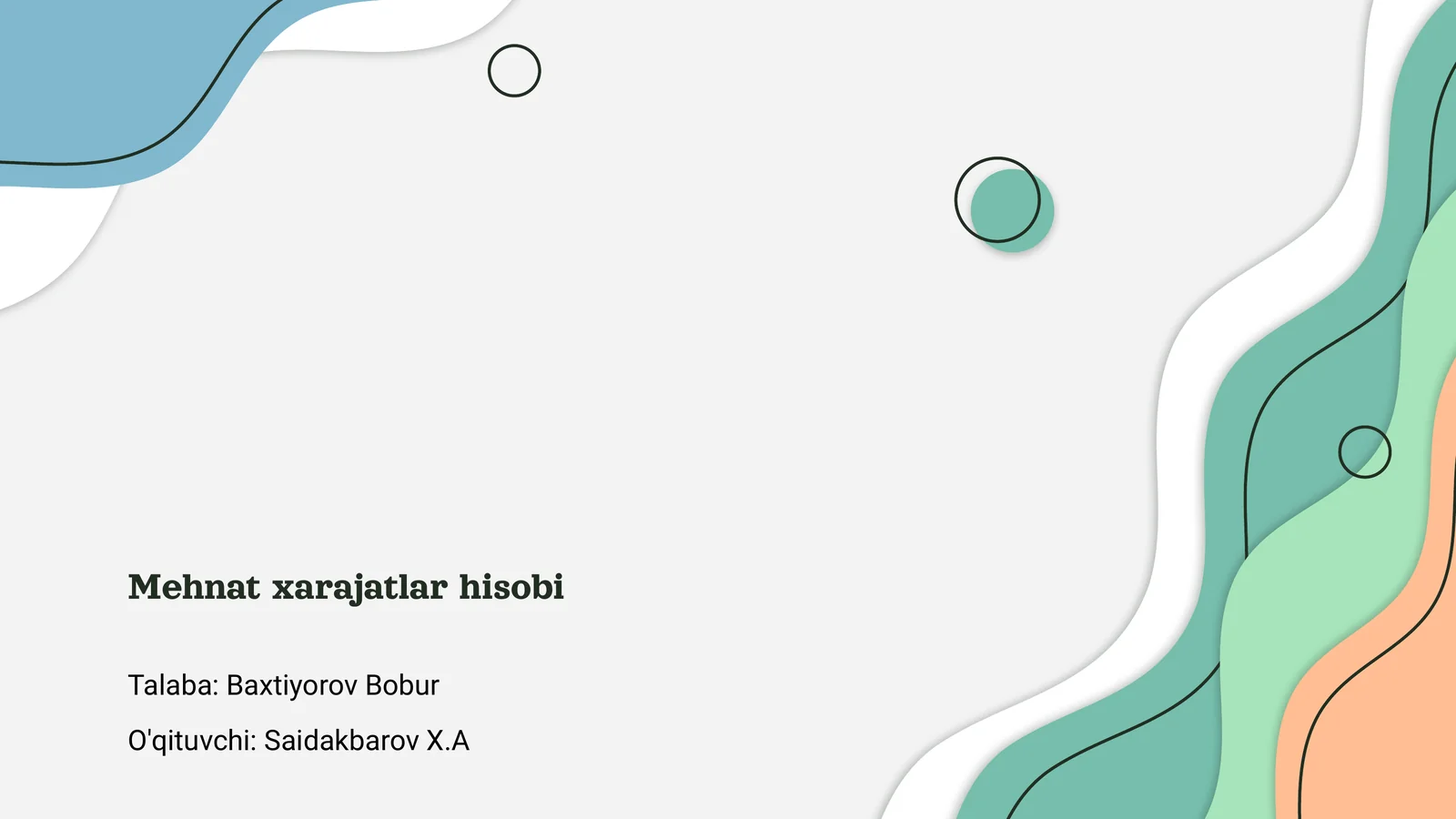 Mehnat xarajatlar hisobi