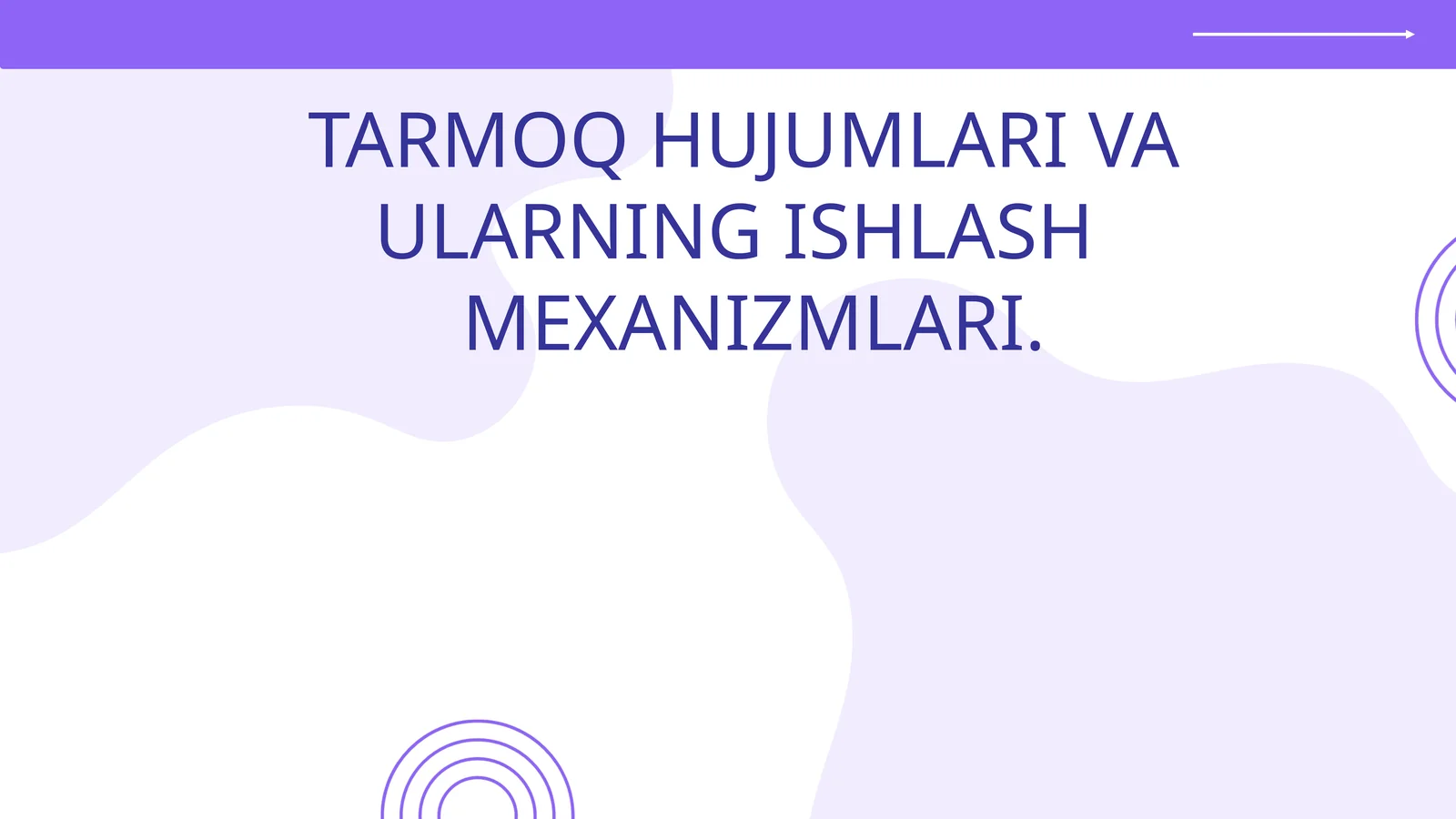 TARMOQ HUJUMLARI VA ULARNING ISHLASH MEXANIZMLARI