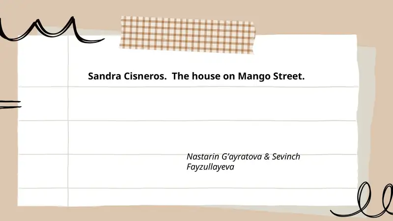 The house on Mango Street