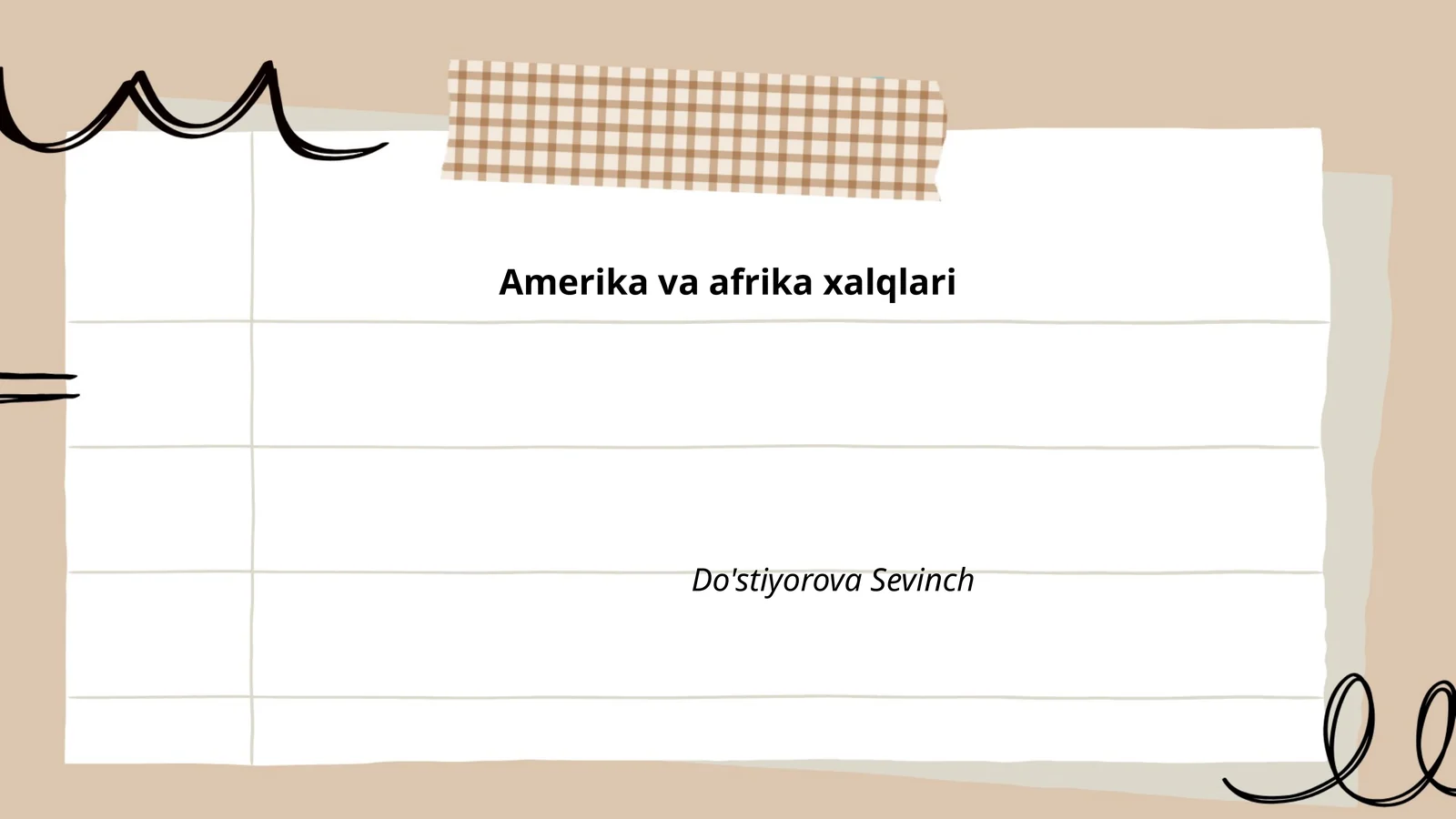 Amerika va afrika xalqlari