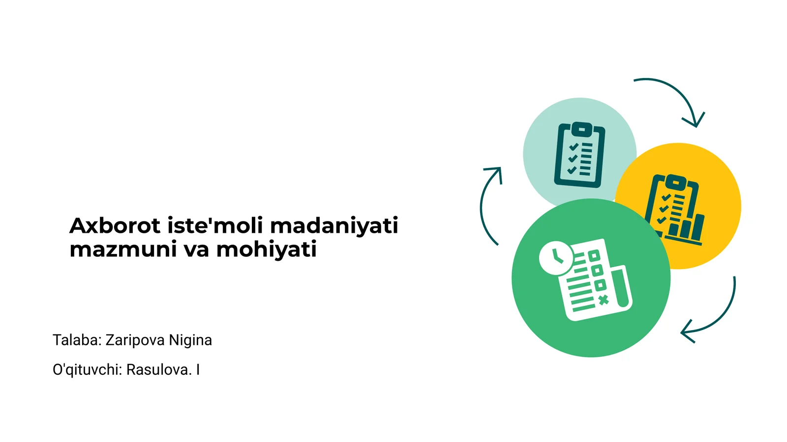 Axborot iste'moli madaniyati mazmuni va mohiyati