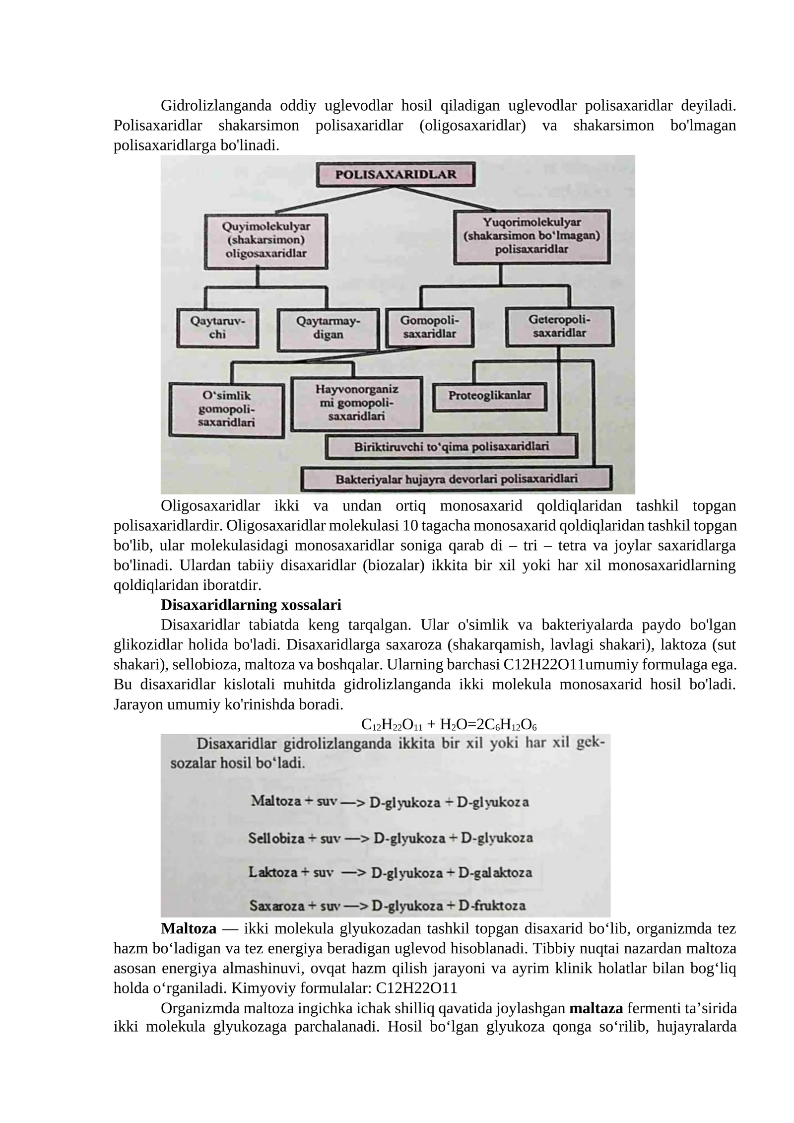 Gidrolizlanayotgan polisaxaridlar