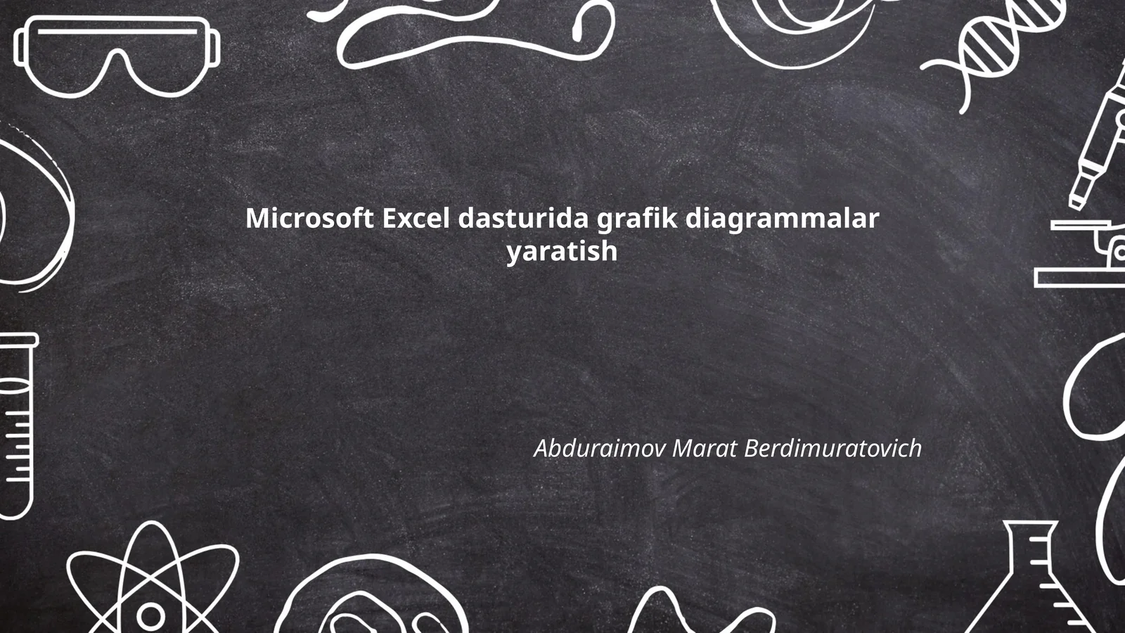 Microsoft Excel dasturida grafik diagrammalar yaratish