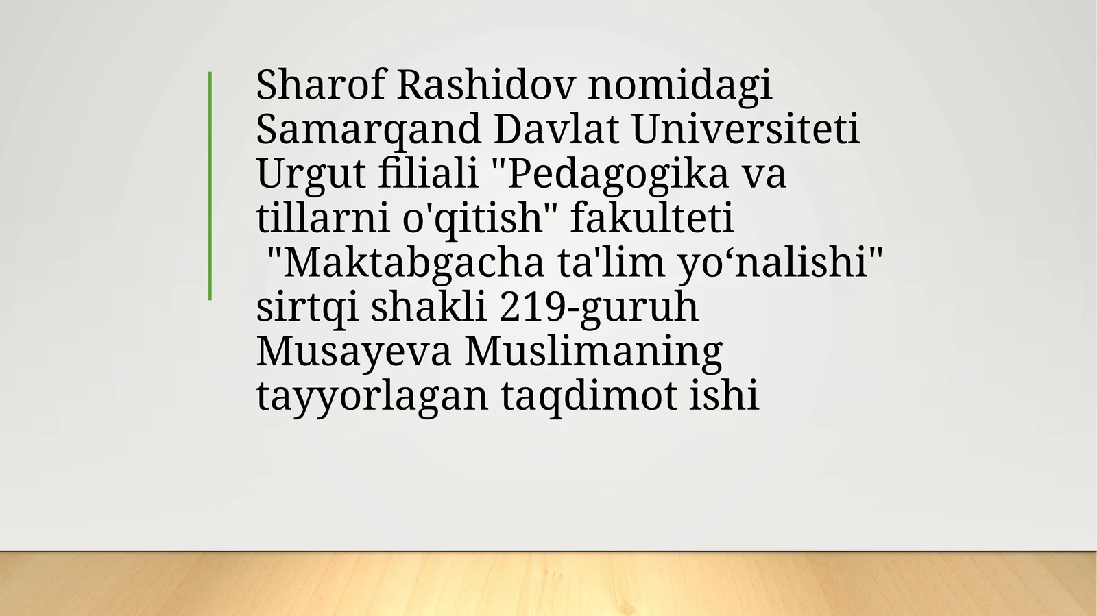 Kichik guruhda tabiatga oid o‘yinlarni tashkil etishning mashg‘ulot ishlanmalarini tuzish