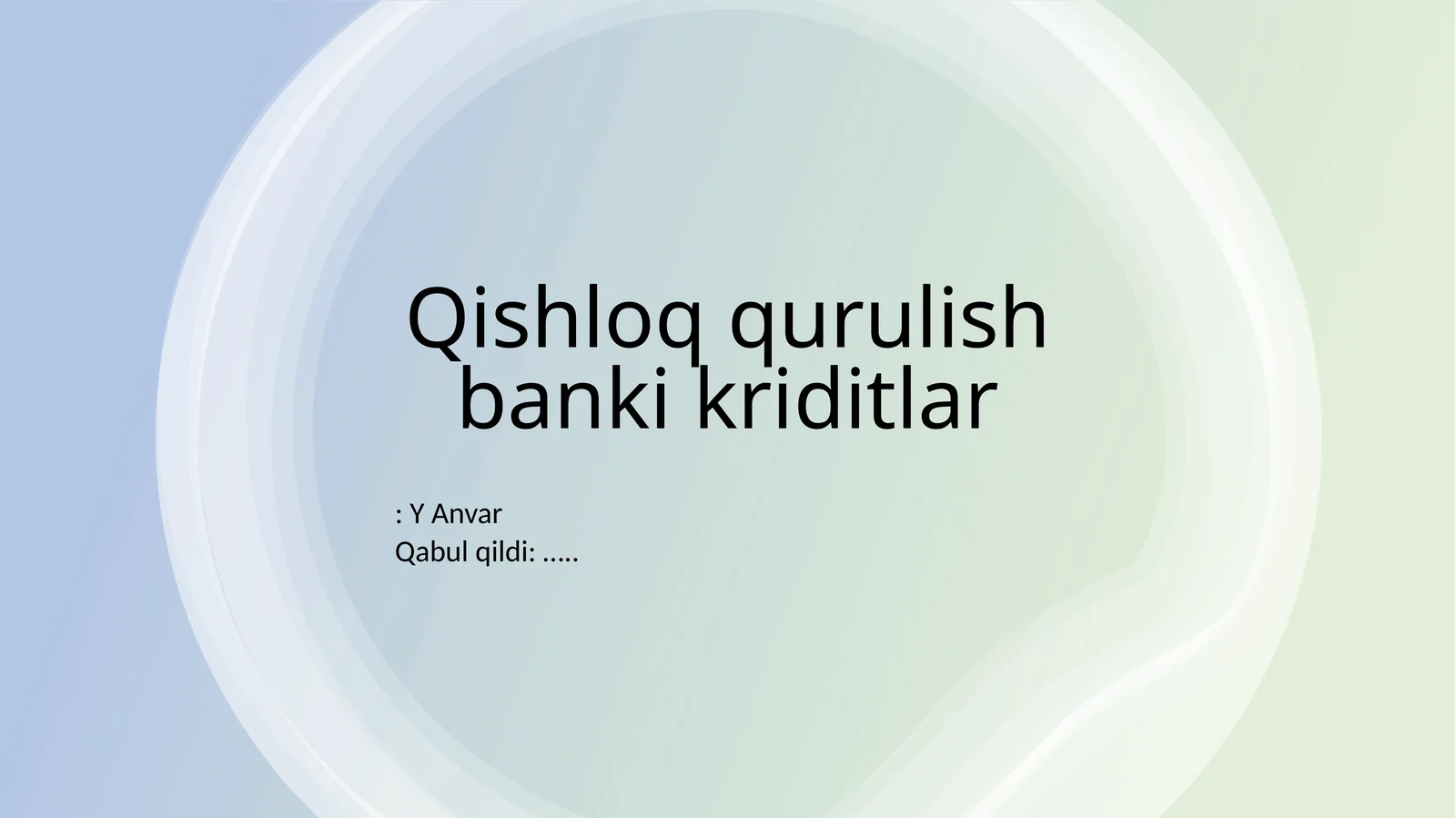 Qishloq qurulish banki kriditlar