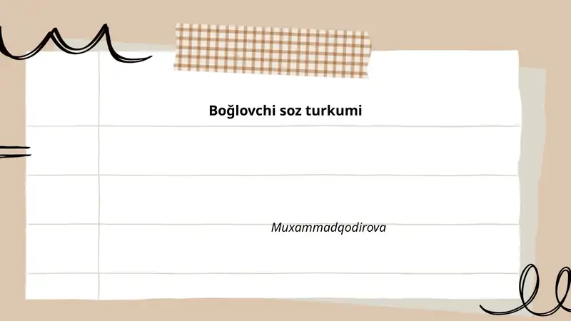Boğlovchi soz turkumi