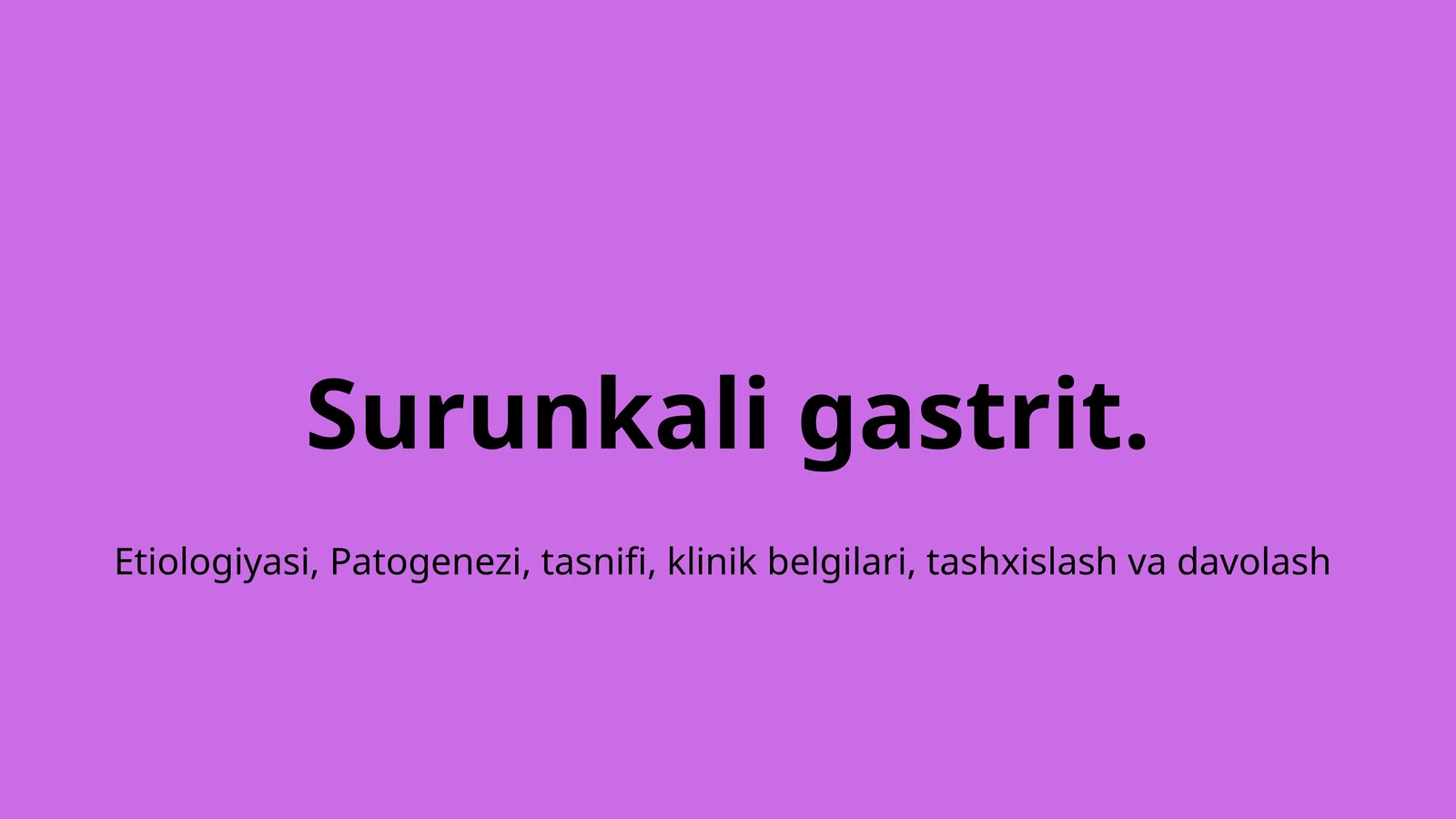 Surunkali gastrit