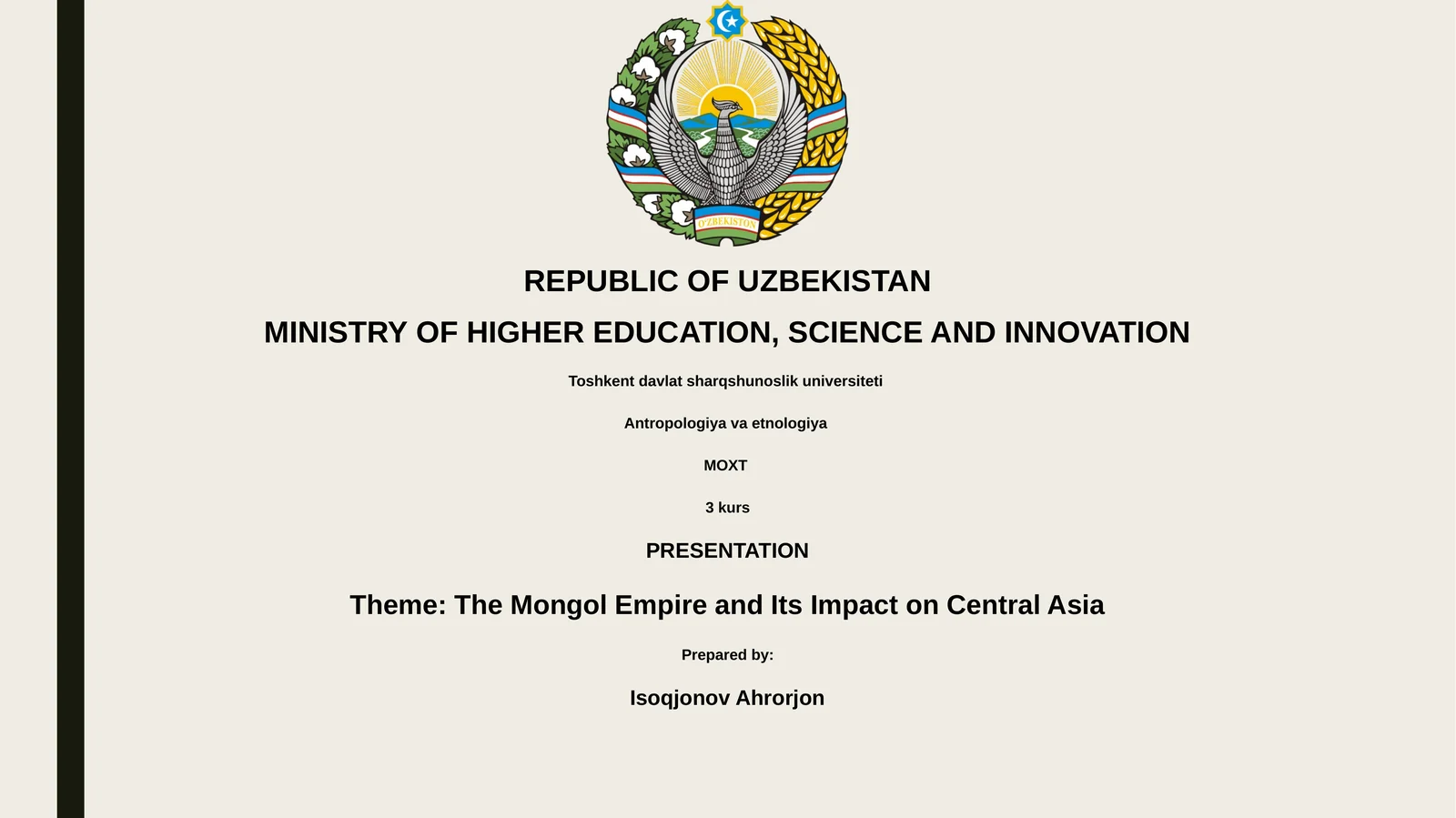 The Mongol Empire and Its Impact on Central Asia