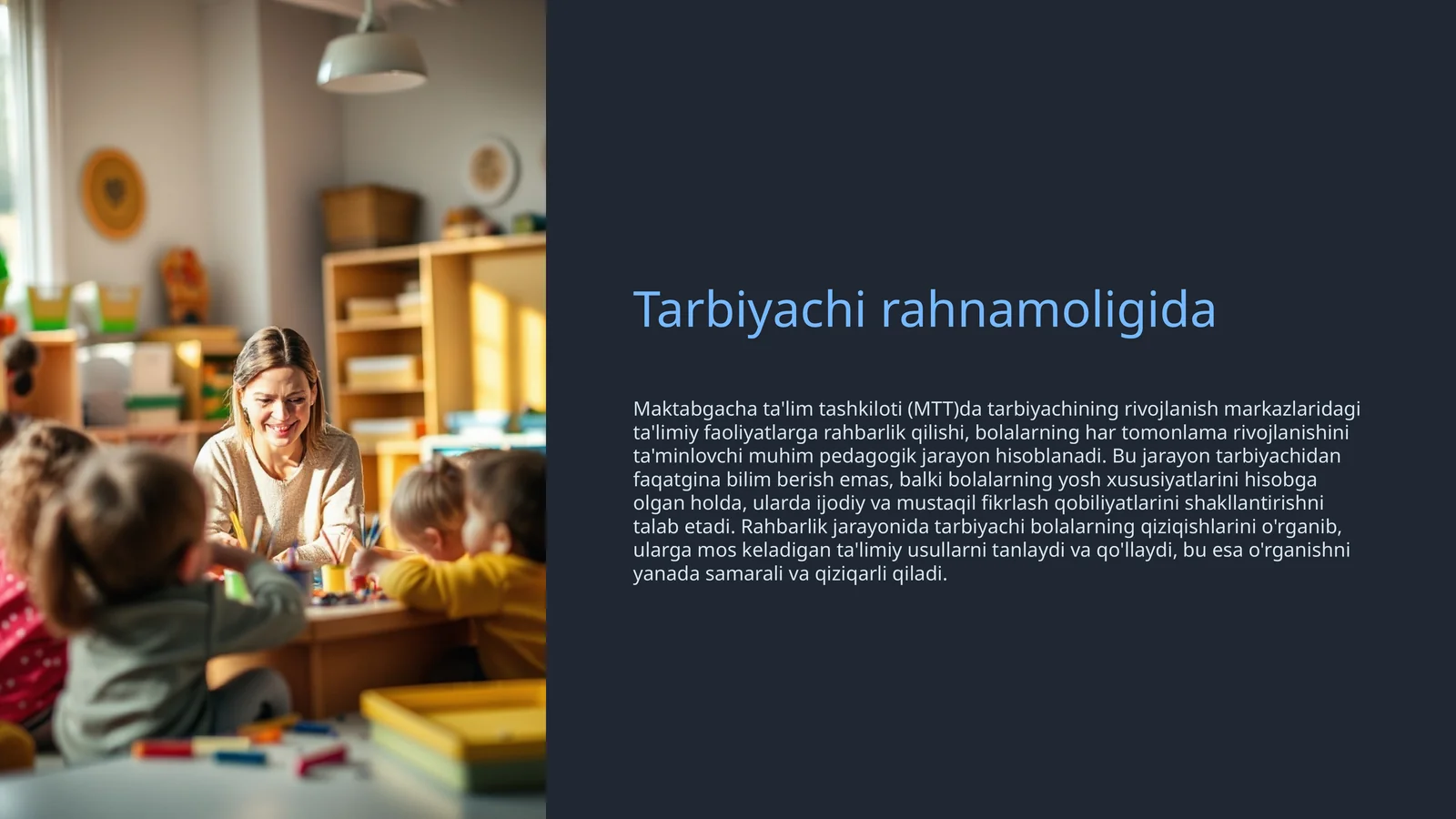 MTT tarbiyachisi rivojlanishi xaritasi
