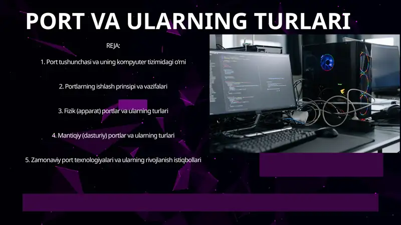 PORT VA ULARNING TURLARI