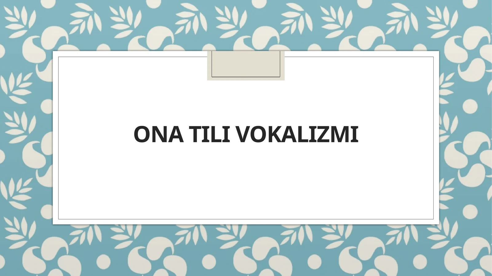 Onatili vokalizmi