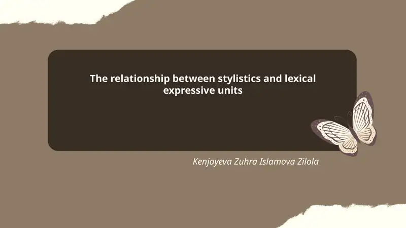 The relationship between stylistics and lexical expressive units