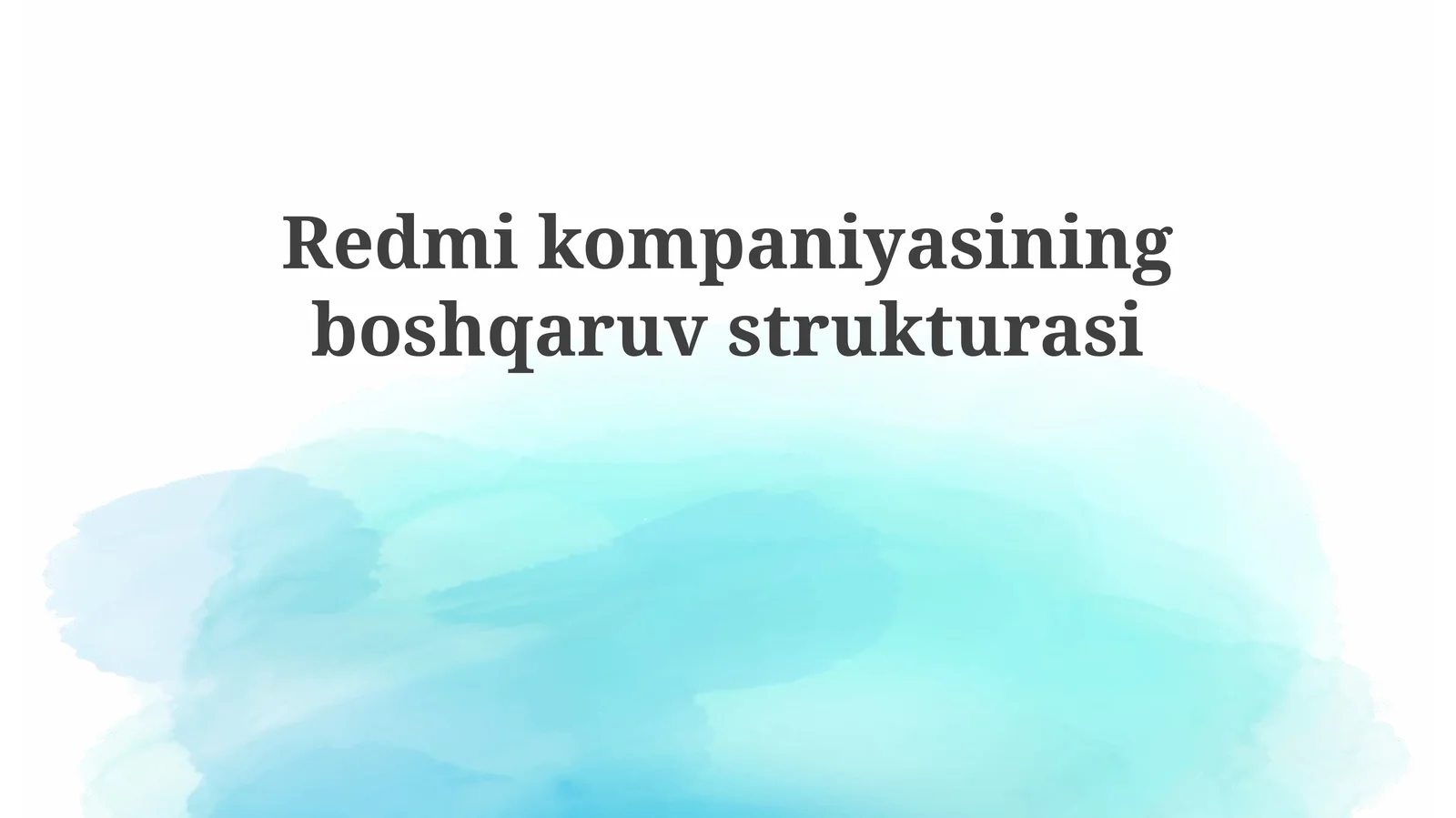 Redmikompaniyasiningboshqaruvstrukturasi