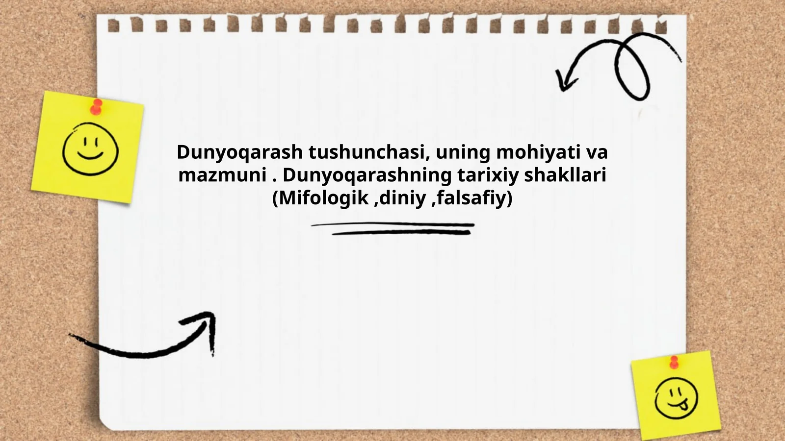 Dunyoqarash tushunchasi, uning mohiyati va mazmuni