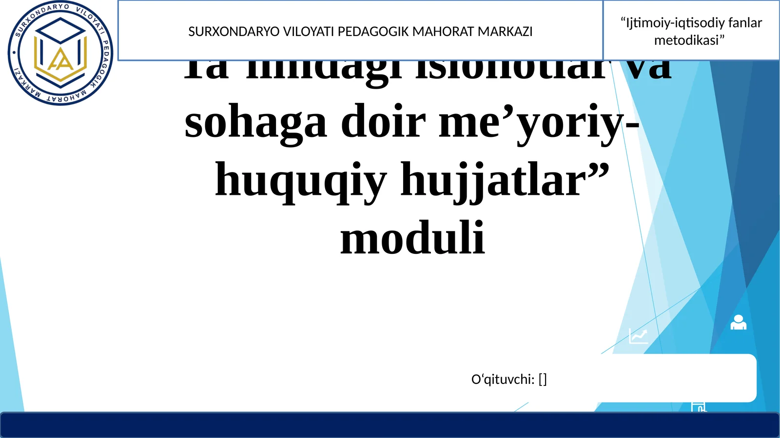 Korrupsiyaga qarshi kurashishning zamonaviy yondashuvlari (2 soat amaliy mashg'ulot)