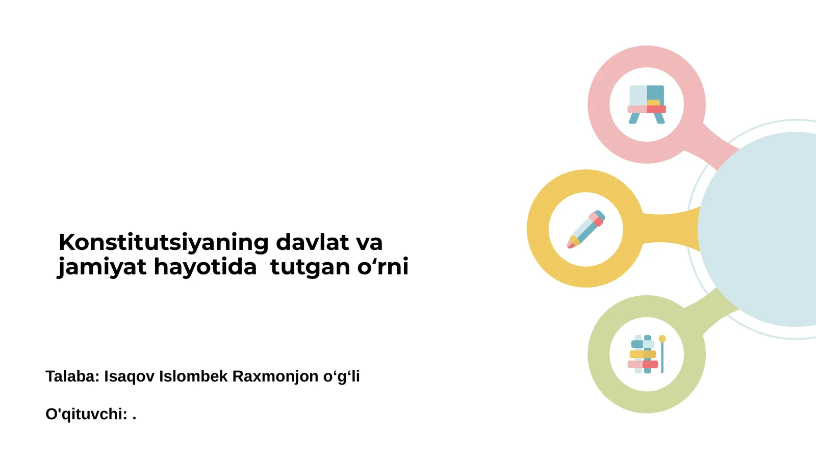 Konstitutsiyaning davlat va jamiyat hayotida tutgan oʻrni