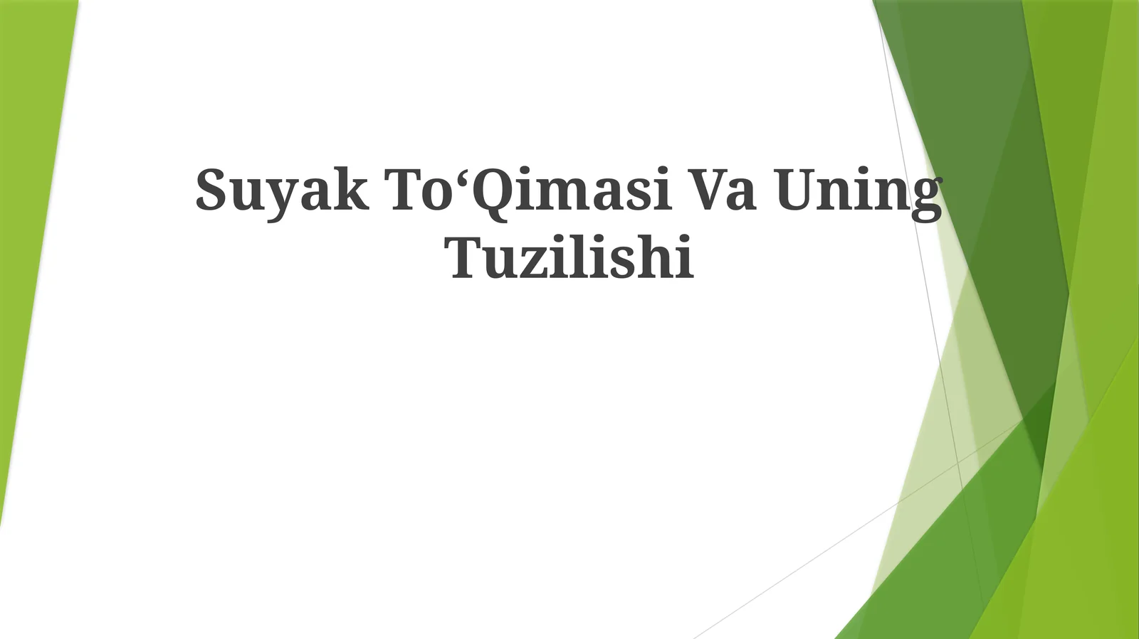 Suyak ToʻQimasi Va Uning Tuzilishi