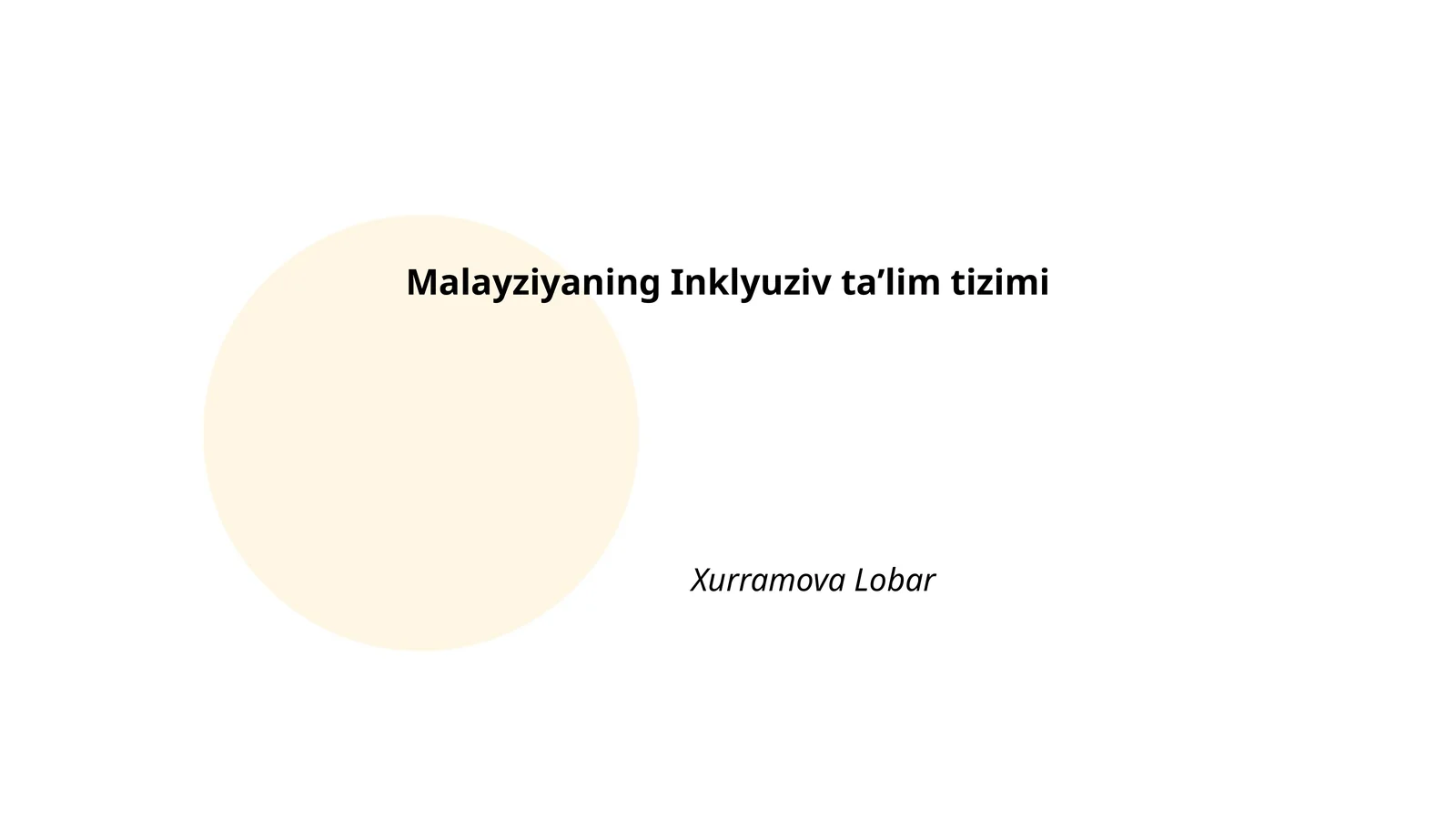 Malayziyaning Inklyuziv taʼlim tizimi