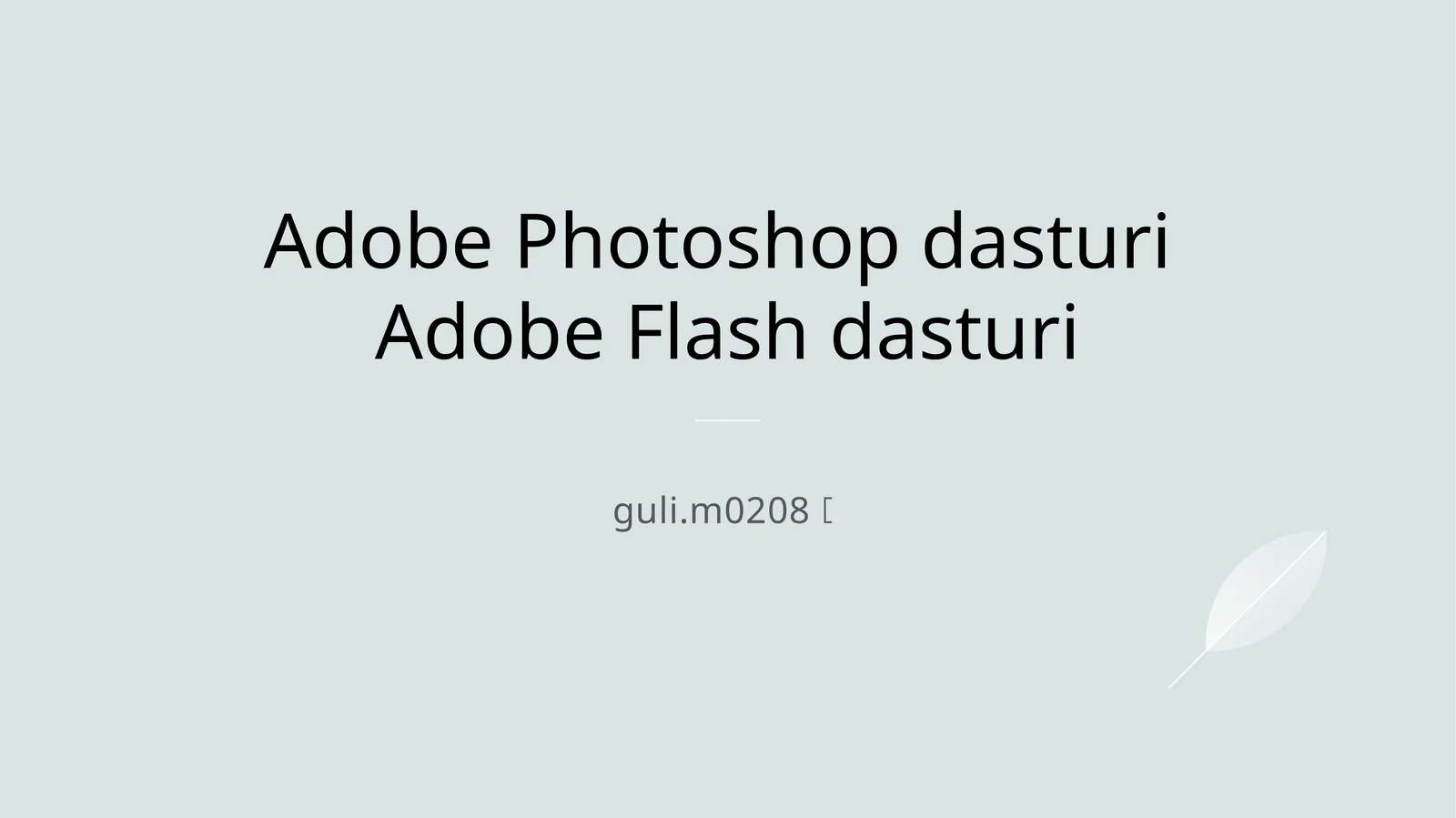 Adobe Photoshop dasturi
