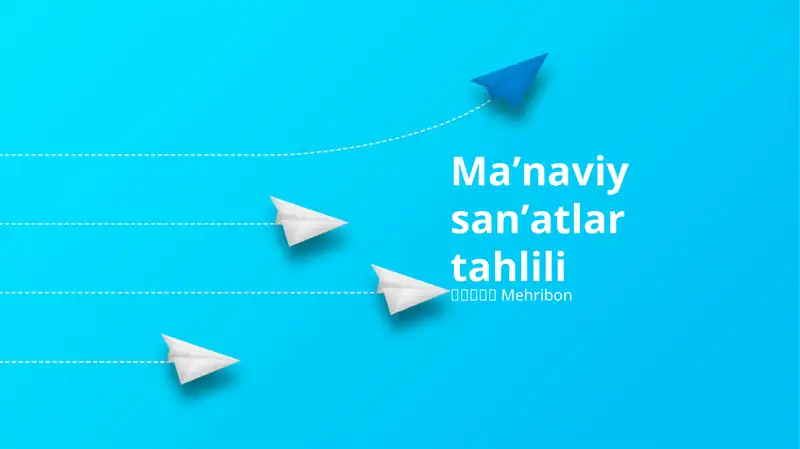 Maʼnaviy sanʼatlar tahlili