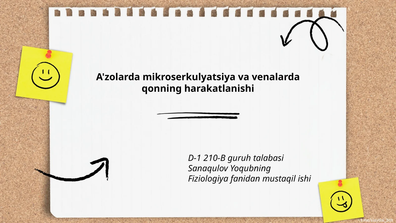 A'zolarda mikroserkulyatsiya va venalarda qonning harakatlanishi