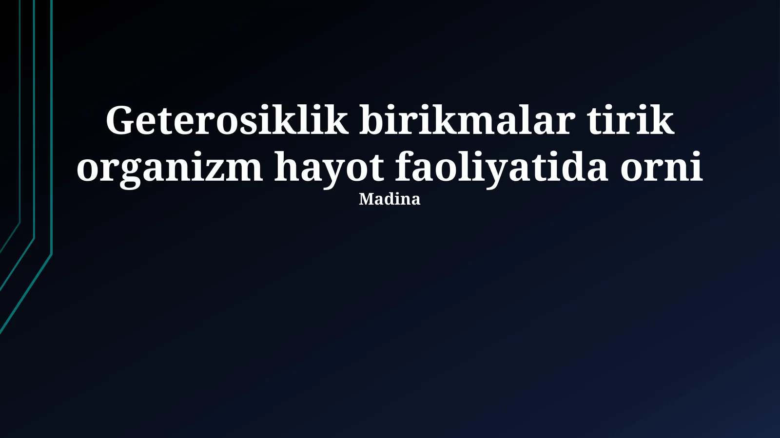 Geterosiklik birikmalar tirik organizm hayot faoliyatida orni
