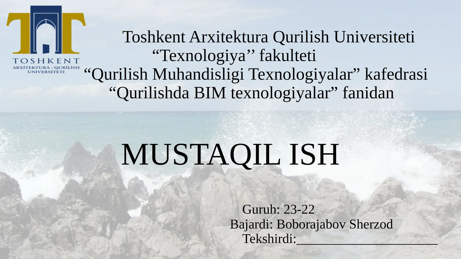 Qurilish Muhandisligi Texnologiyalar