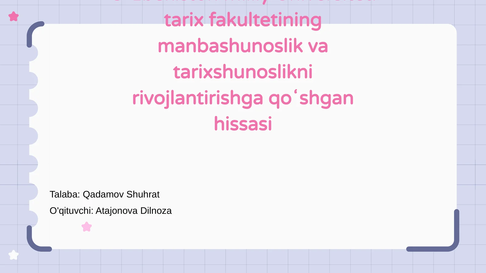 Tarix fakulteti