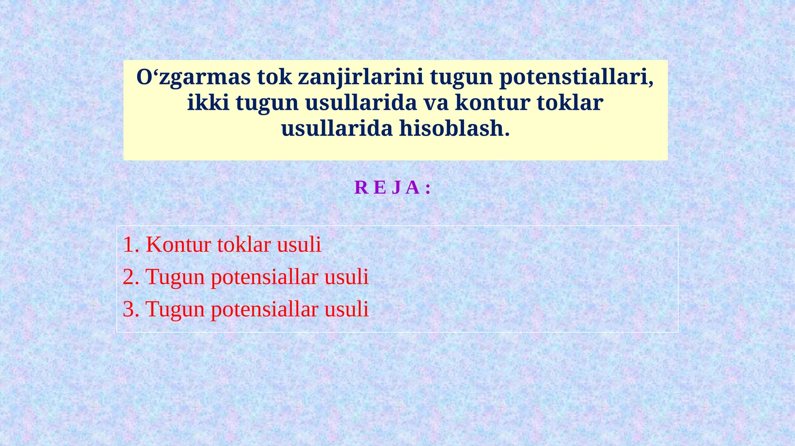 Kontur Toklar Usuli