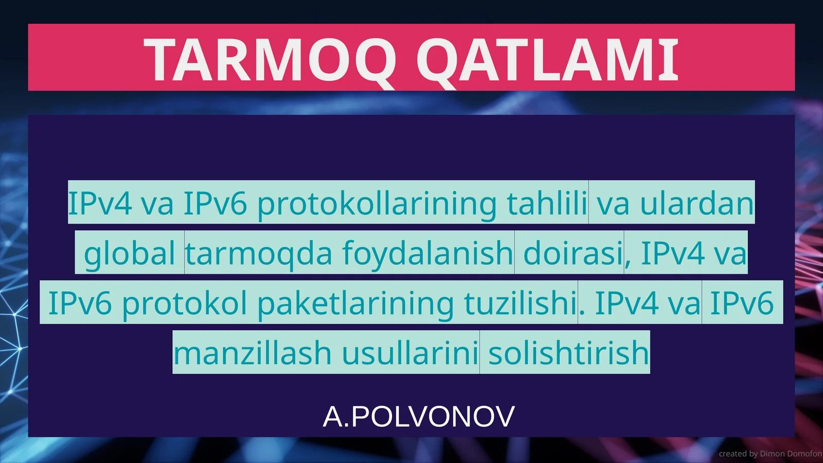 TARMOQ QATLAMI