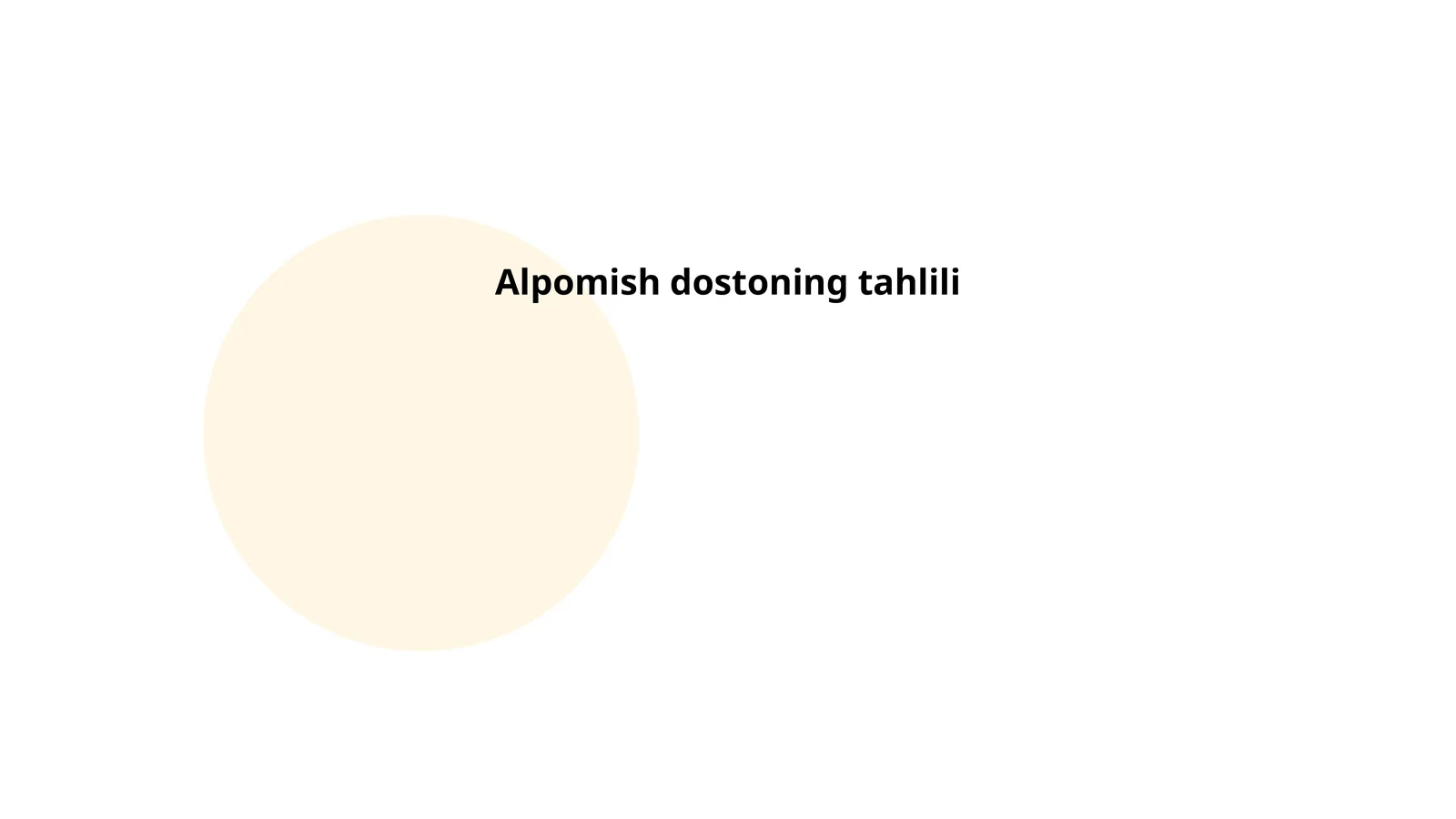 Alpomish dostoning tahlili