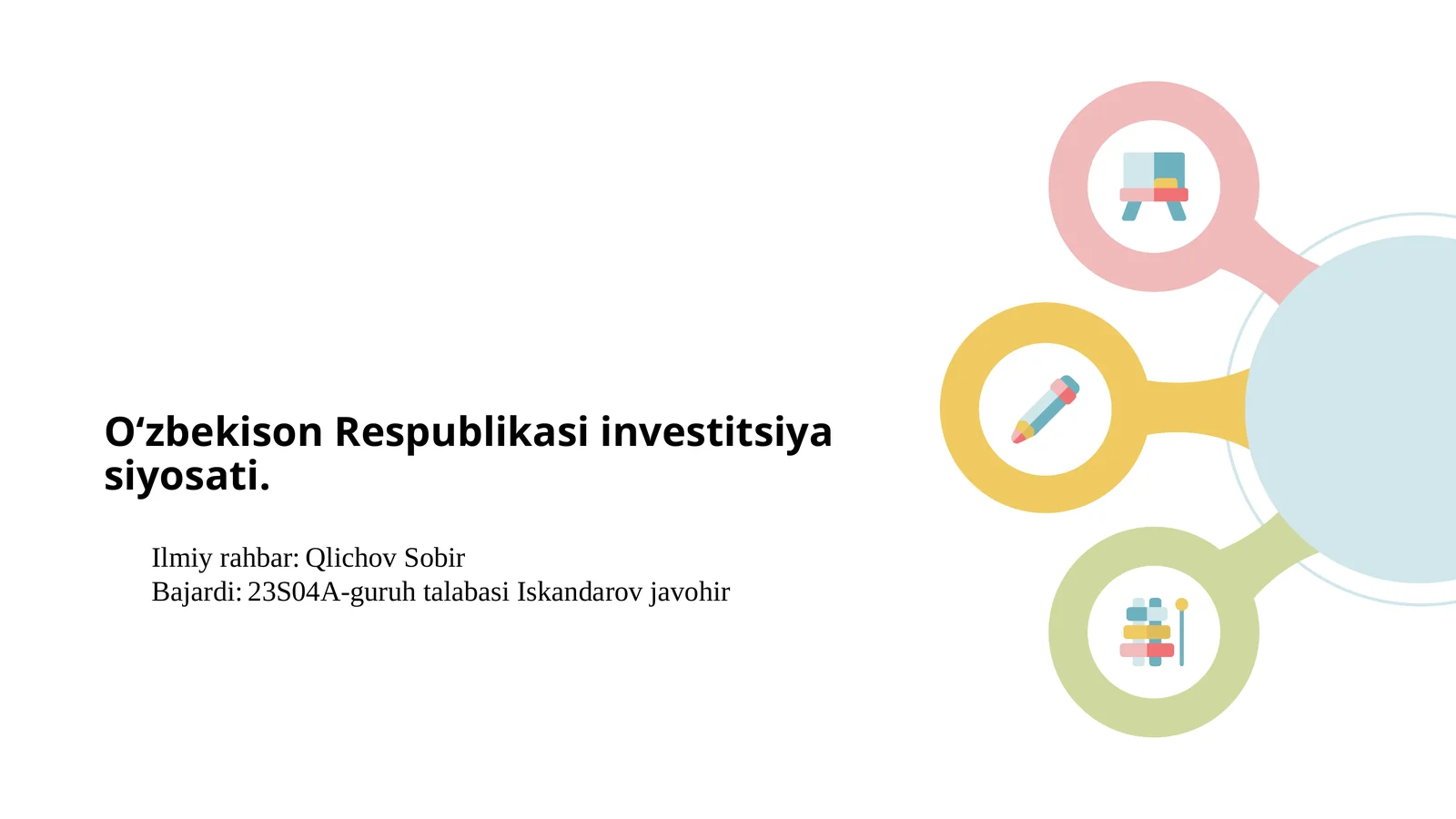O‘zbekison Respublikasi investitsiya siyosati