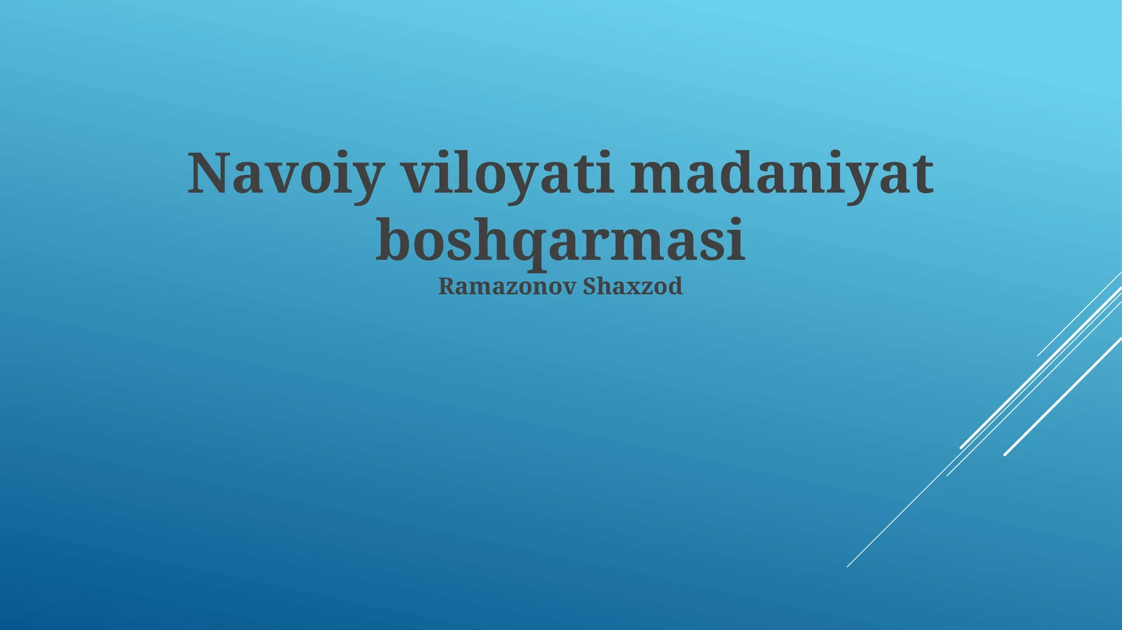 Navoiy viloyati madaniyat boshqarmasi