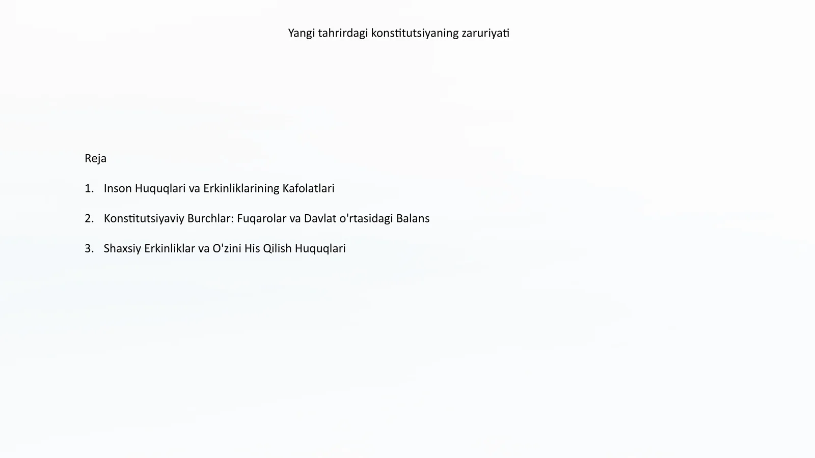 O'zbekiston Respublikasi Konstitutsiyasi