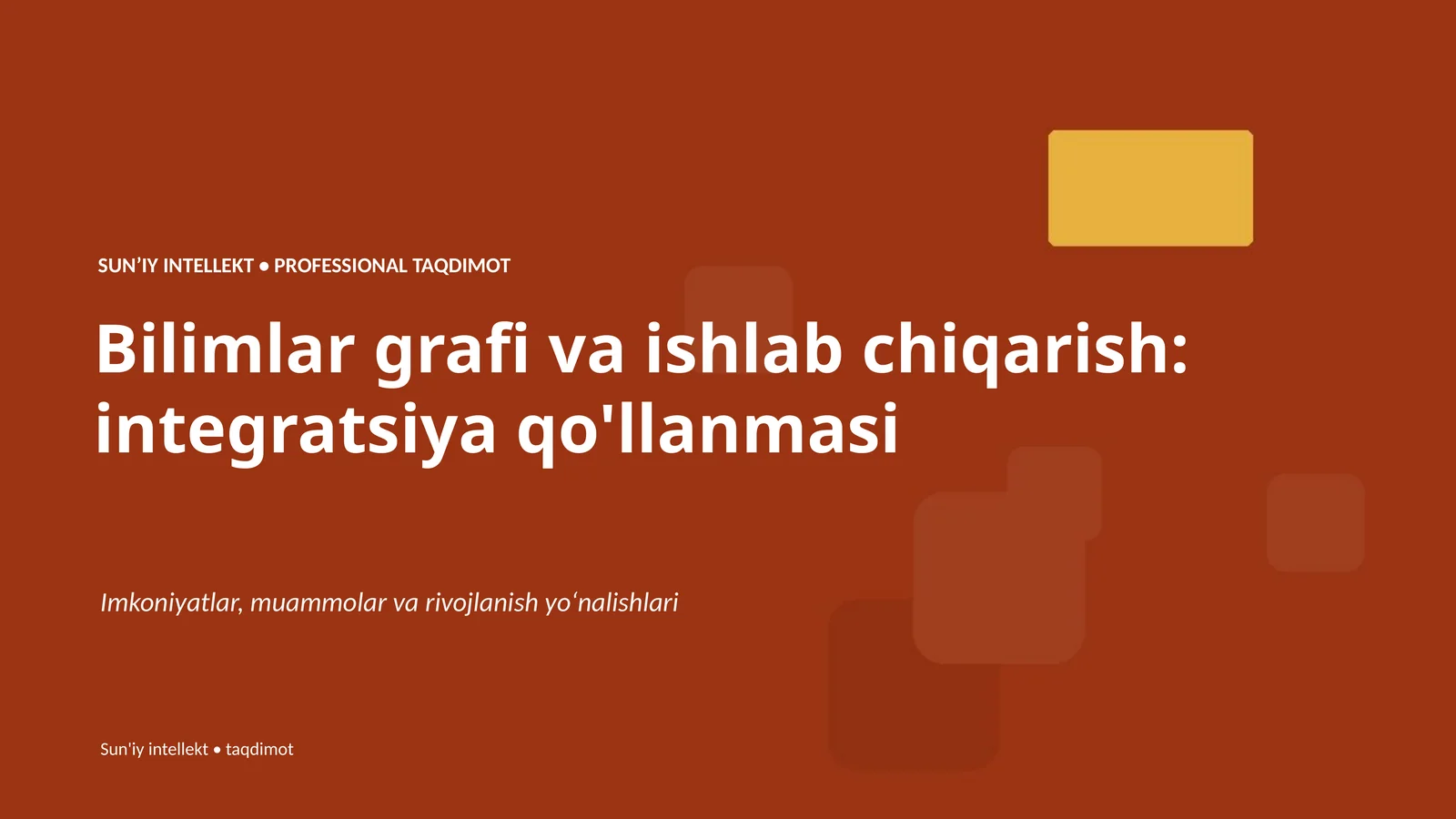 Sun'iy intellekt • taqdimot