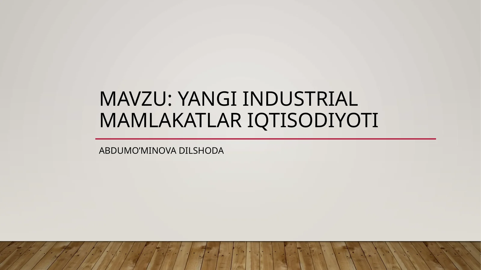 Yangi industrial mamlakatlari iqtisodiyoti