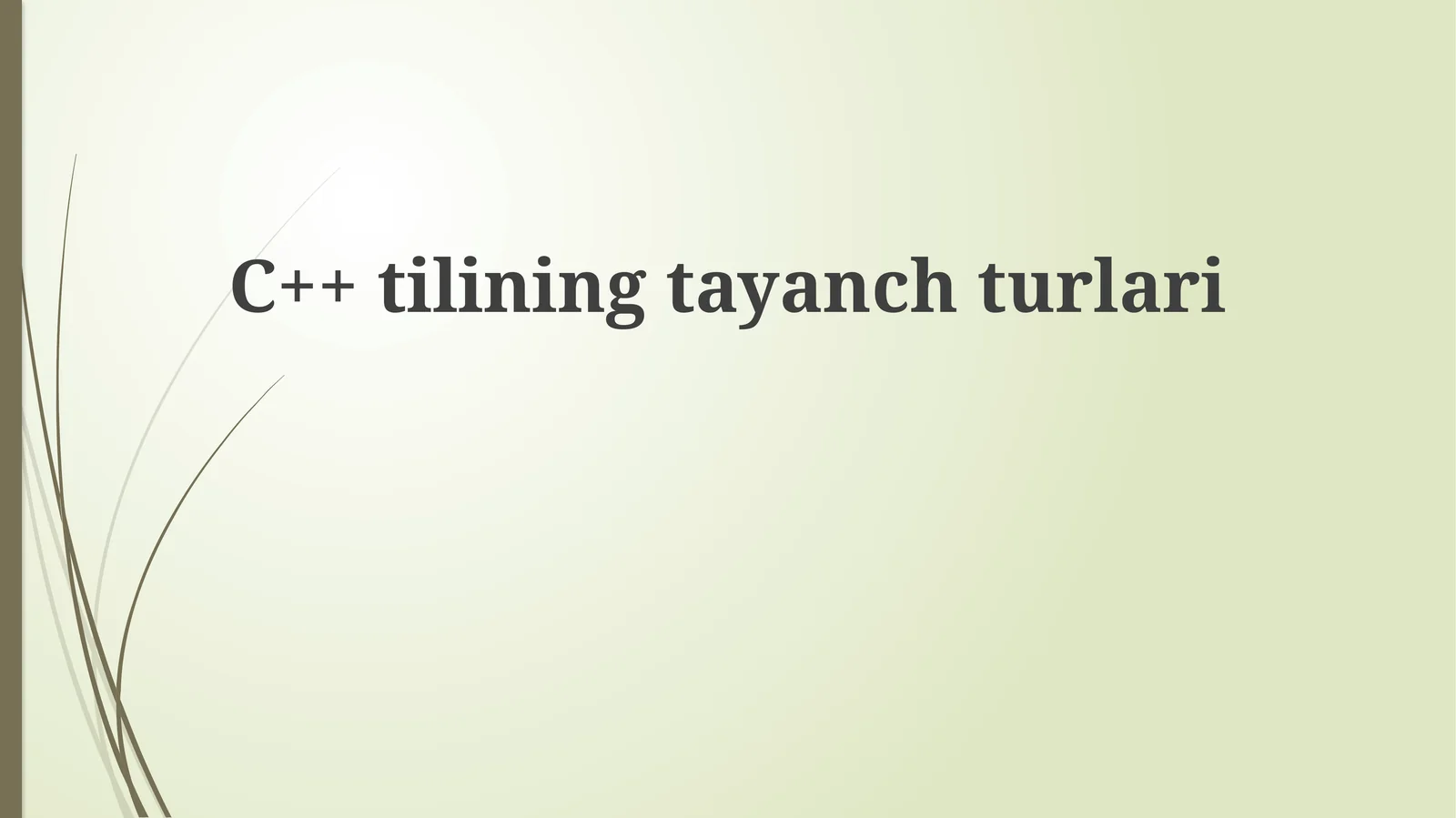 C++tiliningtayanchturlari
